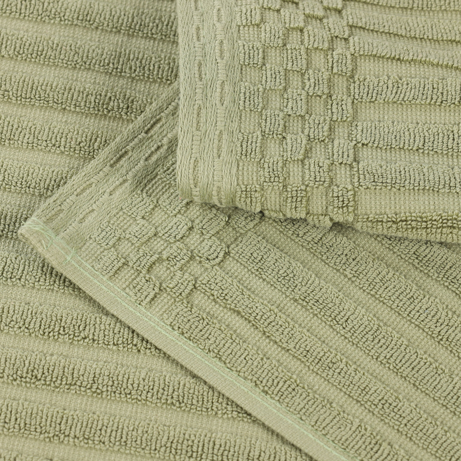 Ruvins 12-Piece Cotton Towel Set, Sage
