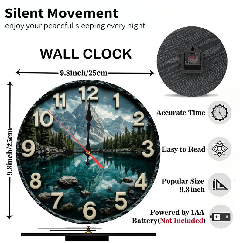 Horloge murale Mountain Lake