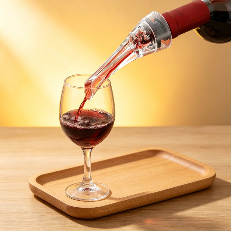 Bec verseur en acrylique pour bouteilles d'eau avec bec d'aération anti-fuites pour bouteilles de vin rouges