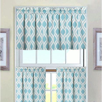 Larrabee Geometric Tailored Kitchen Curtain