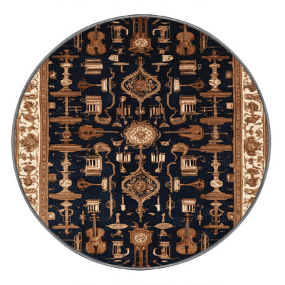 Tapis brun français lavable à la machine