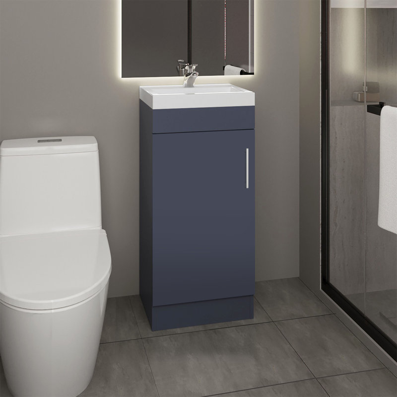 Meuble-lavabo sur pied avec lavabo en résine Madrid