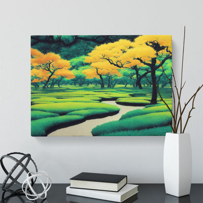A Peaceful Spring Forest - Wrapped Canvas Print