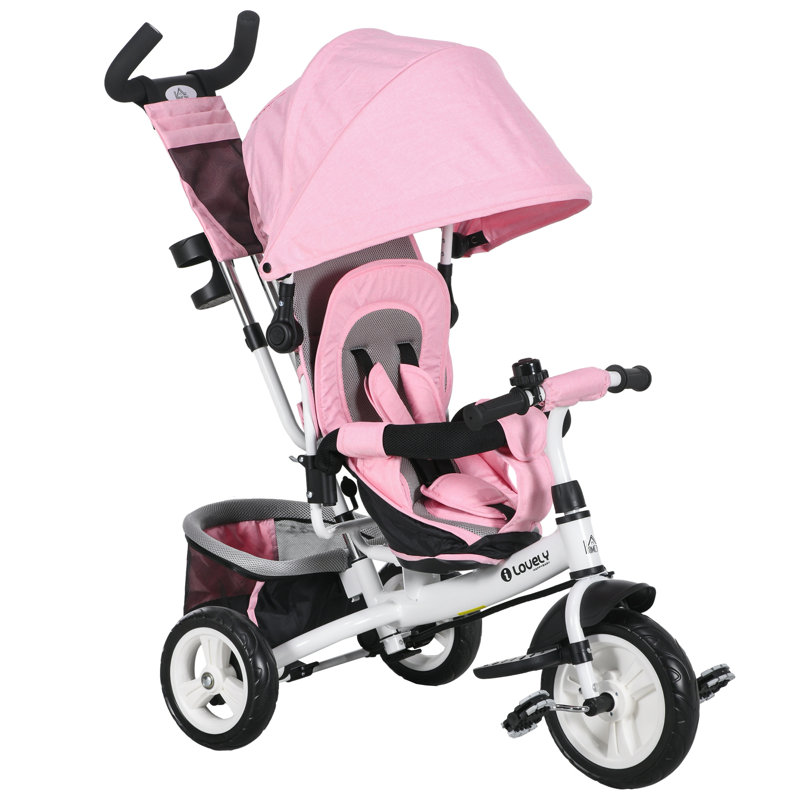 HOMCOM Pedal Ride On, Pink