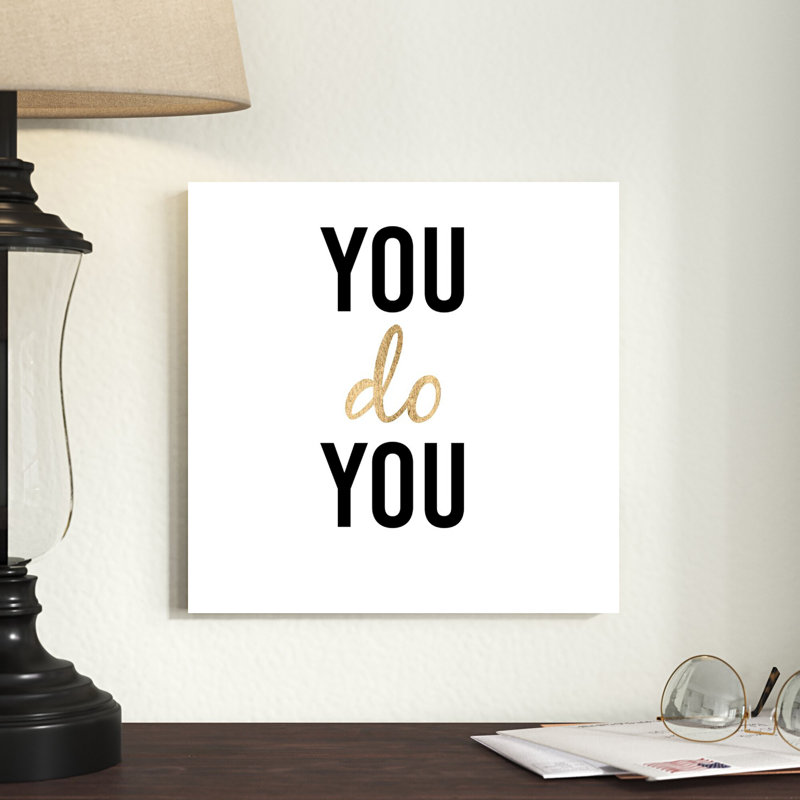 Golden Quote II by Anna Hambly - Wrapped Canvas Print, 30cm H x 30cm W