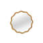 Miroir rond 24 po en bois massif ondulé pour chambre à coucher, salle de bain, salon, finition chêne