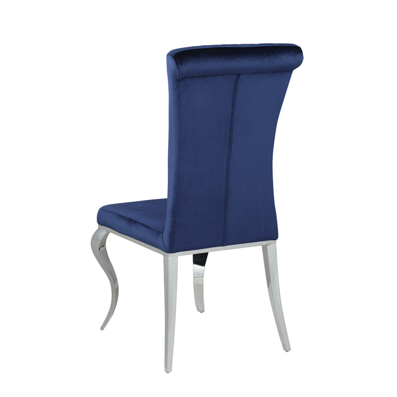 Danbury 18.25'' H Upholstered Side Chair, Ink Blue