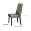 Chaise d’appoint rembourrée gris/brun foncé Enzo