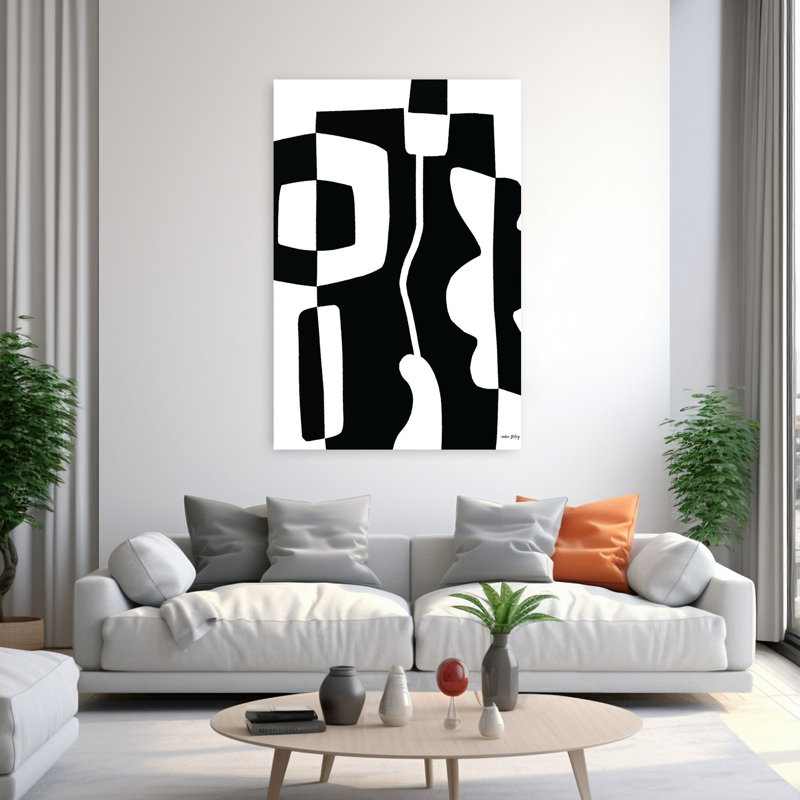 «Opposites Attirer I», art contemporain abstrait, H 60 po x l 40 po