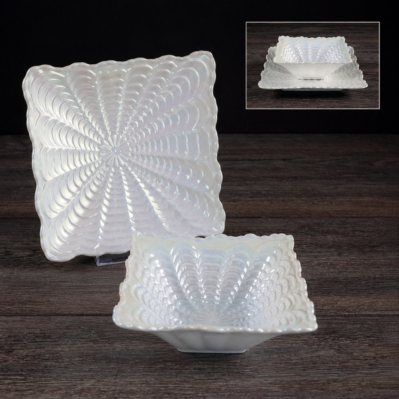 Ensemble de bols et assiettes en céramique 4 po et assiettes 6 po