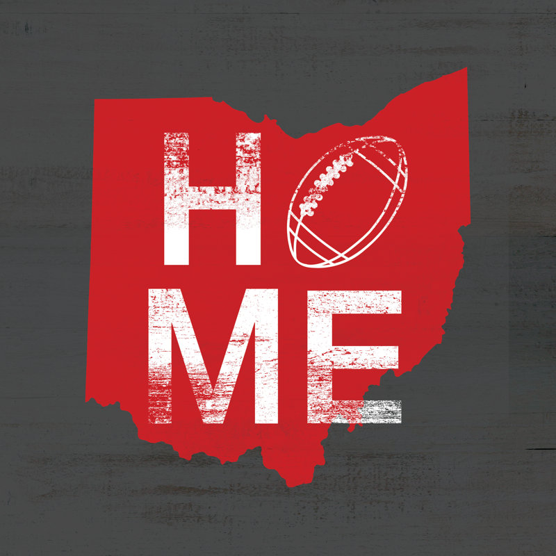 Home Football Buckeyes - Wrapped Canvas Painting, 30cm H x 30cm W