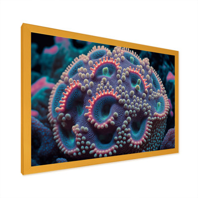 Delfausse coloré hyperbolique corail profond III - impression