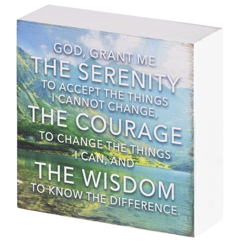 Plaque de table «Nature Serenity Prayer»