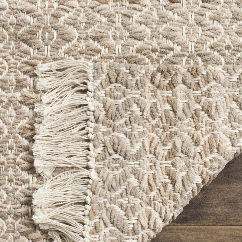 Waimes Flat Weave Cotton Geometric Rug, Rectangle 4' x 6'