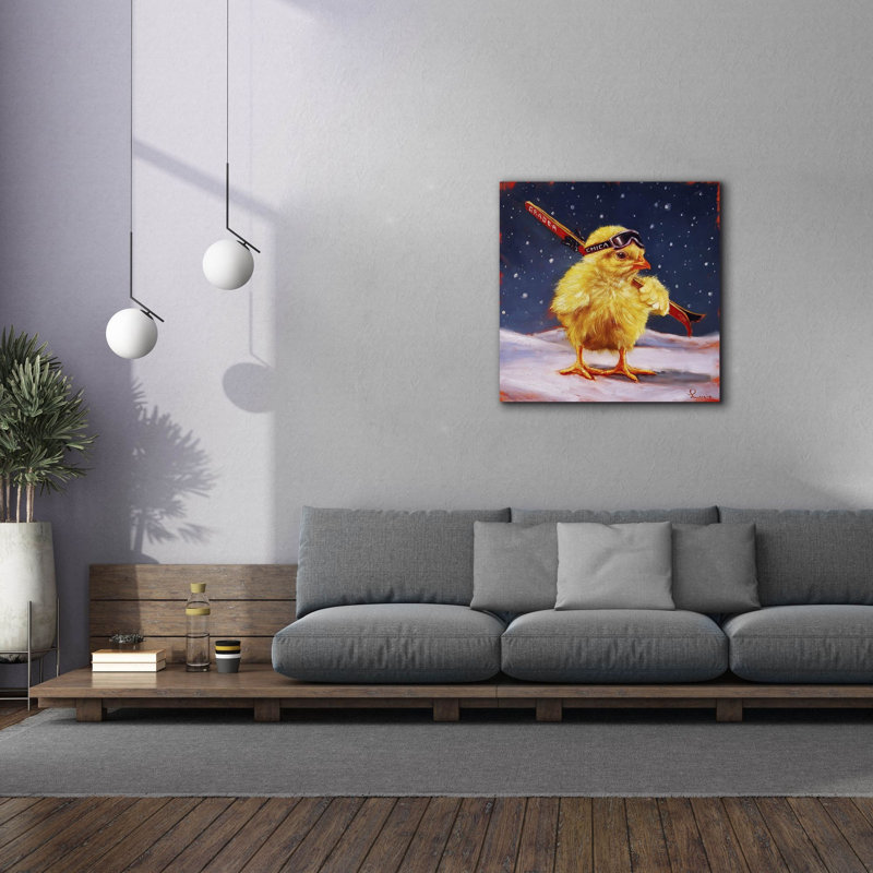 Toile épique Graffiti «Chick With Sticks» par Lucia Heffernan, 37 po x 37 po, H 37 po x l 37 po