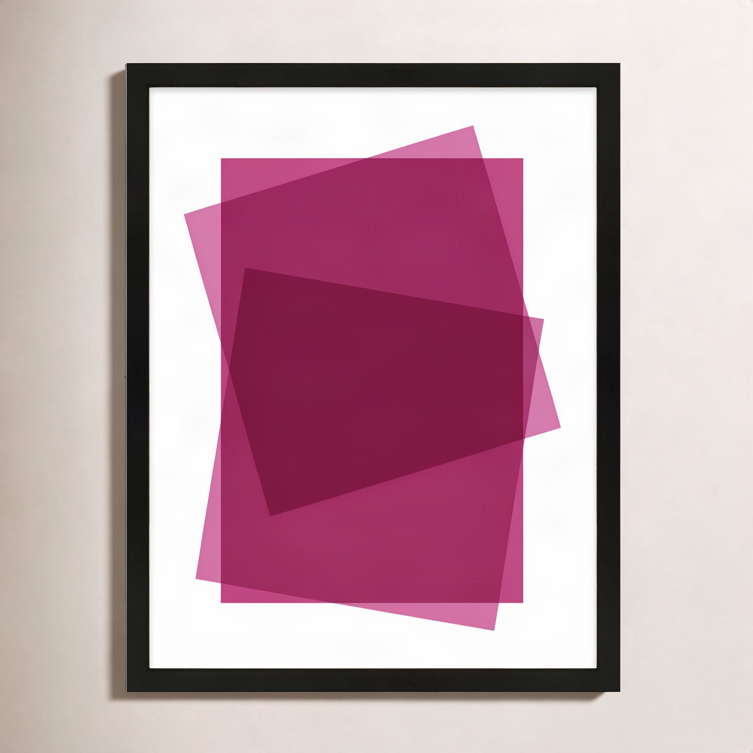 Kami "Claret" Print by Jacques Pilon, Black Framed Paper, 30" H x 24" W