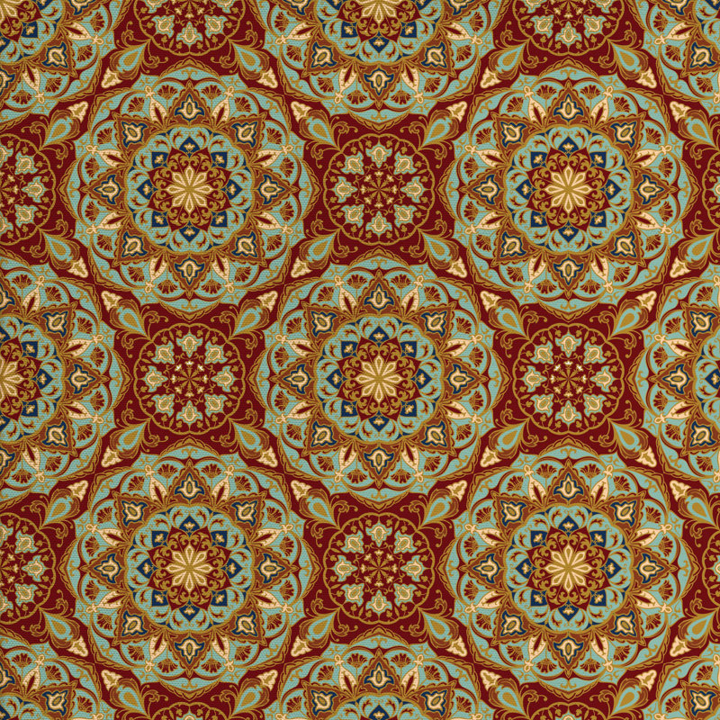 Tissu mandala, l 58 po x L 108 po