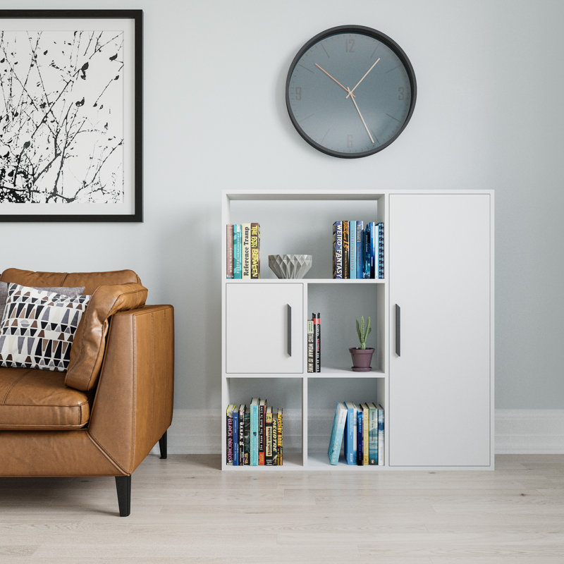 Najja 124.5cm H x 119.4cm W Standard Bookcase, White
