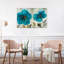 Teal Flowers 1 Piece Painting on Canvas-1356183969-1466190886