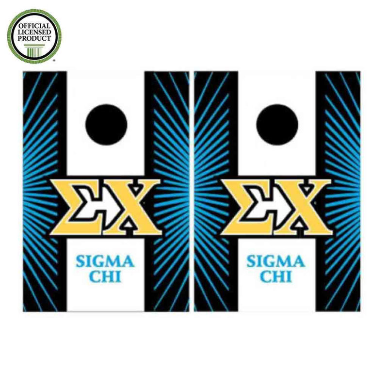 Planche à cornhole en bois massif 2 pi x 3 po choisir le design de votre fou, Sigma Chi