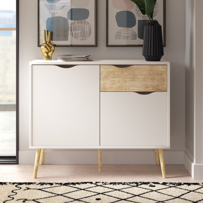 Commode d'appoint 1 tiroir 2 portes Justus