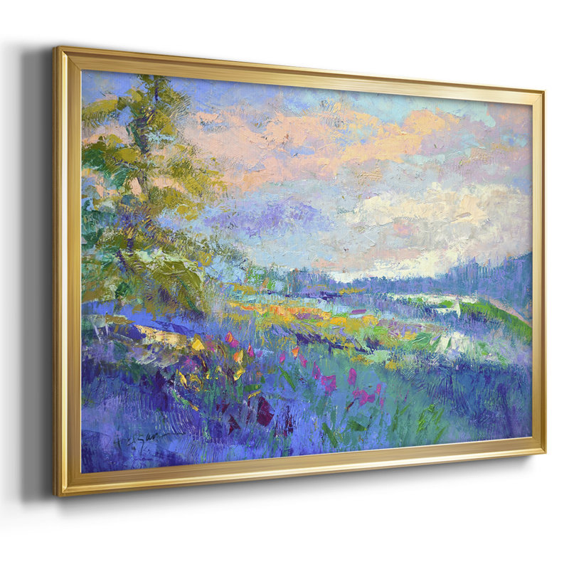 «On a Happy Day», reproduction d'art sur toile, H 18 po x l 26 po x P 1,5 po, Or