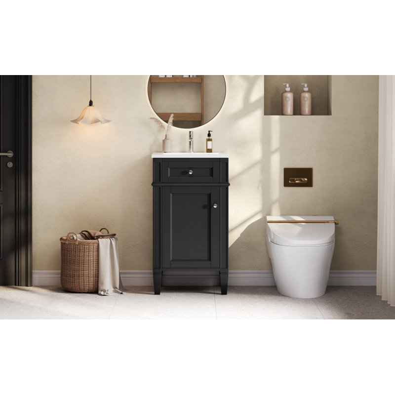 Meuble-lavabo 18 po avec lavabo en céramique