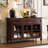 Modern Nut-Brown Solid Wood Sideboard