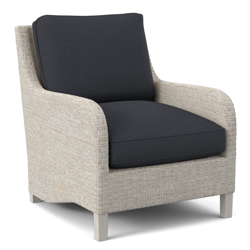 Gibraltar Armchair, White Textured Performance; 0865-91, Antique Frost White