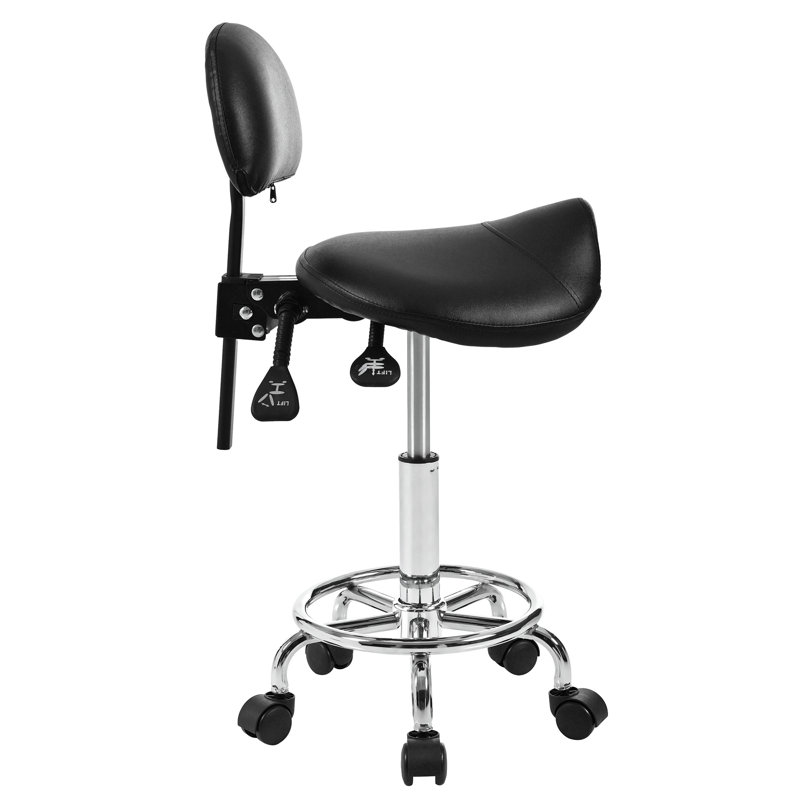 Saddle Stool With Back Support