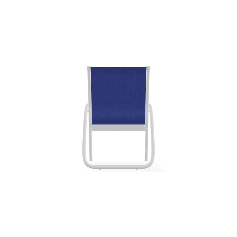 Fauteuil de patio Gardenella, Atlantis bleu royal Sunbrella®, Blanc texturé