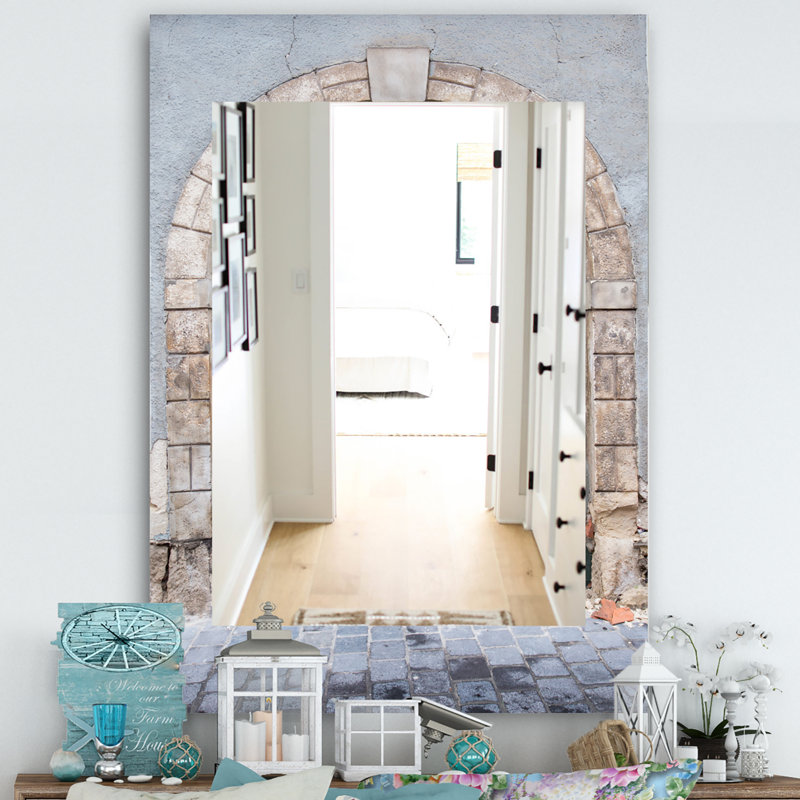 Miroir mural traditionnel porte pierre, H 39,4 po x l 29,5 po