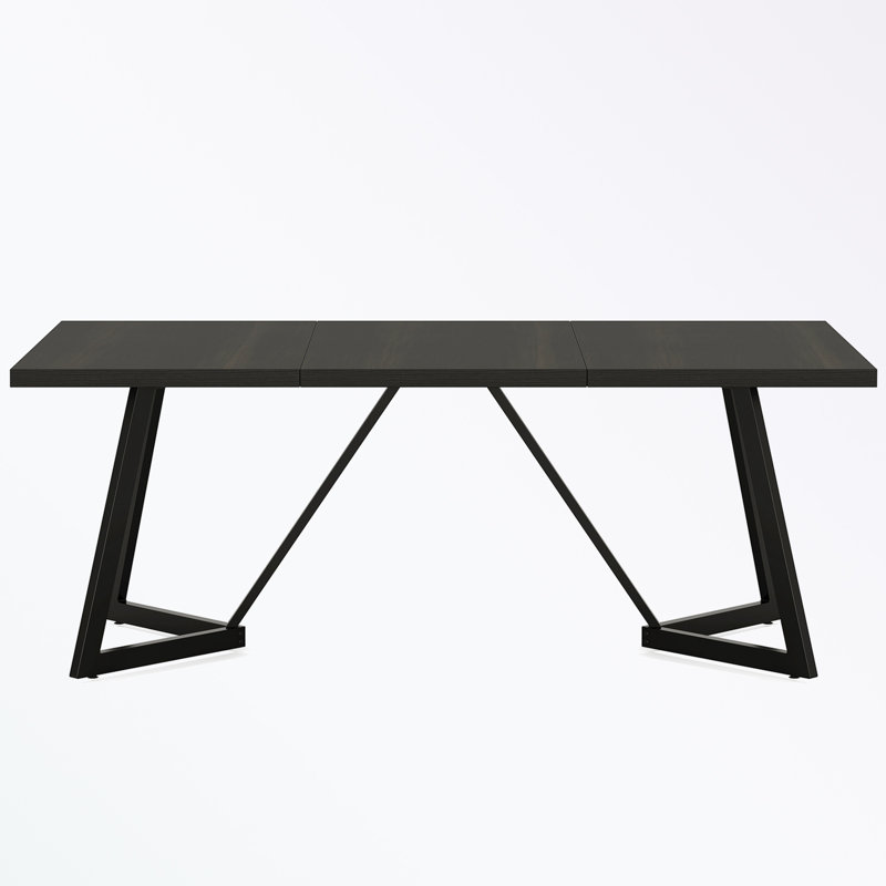 Rectangular Dining Table with Heavy-Duty Metal Frame