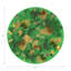 Fallen Leaves Green Vegan Leather Round Coasters-1648346340