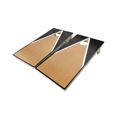 Half and Half Triangle Cornhole Board with Toss Bags Set