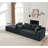 L-Shaped Cloud Sectional Sofa With Deep Seat,No Assembly Required,Modular Couches Sleeper For Living Room,Bedroom,Apartment,Dark Grey-1356500552