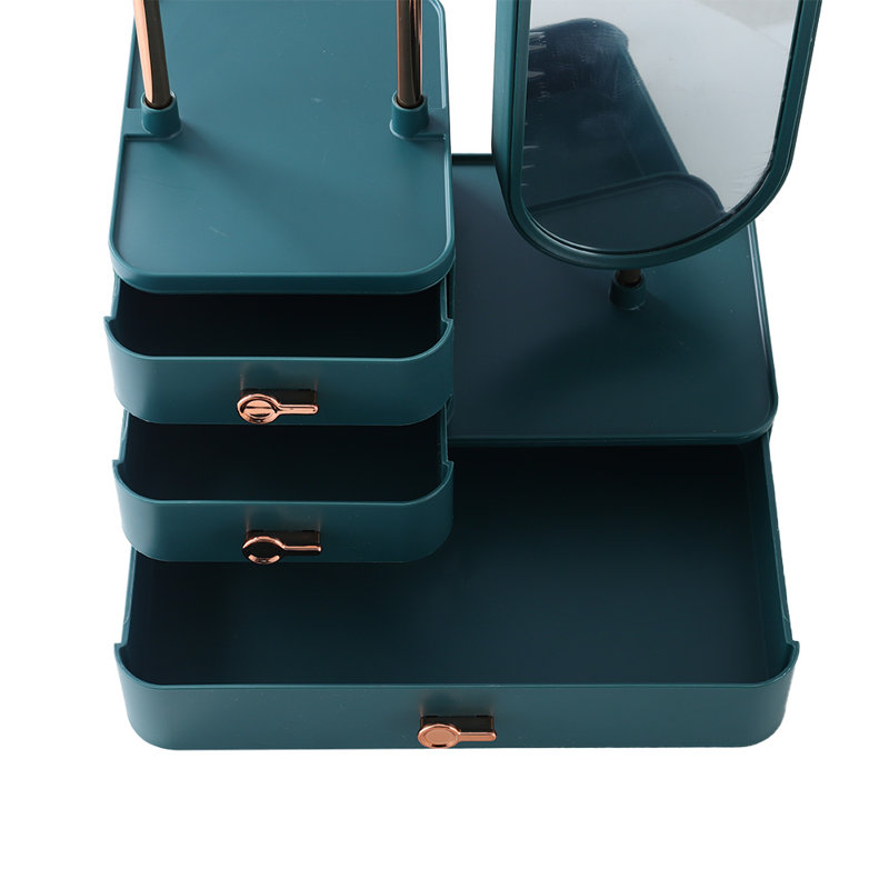 Hillside Avenue Plastic Makeup Organiser, Green