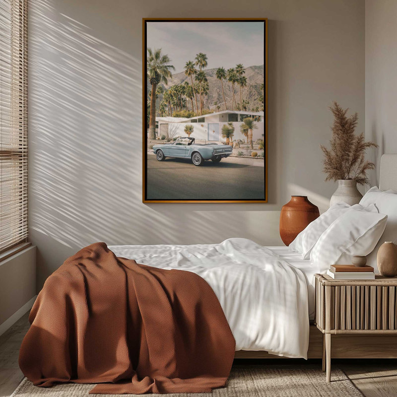 Sunlit Getaway, reproduction d'art sur toile, 32 po x 48 po, Cadre flottant blanc opaque