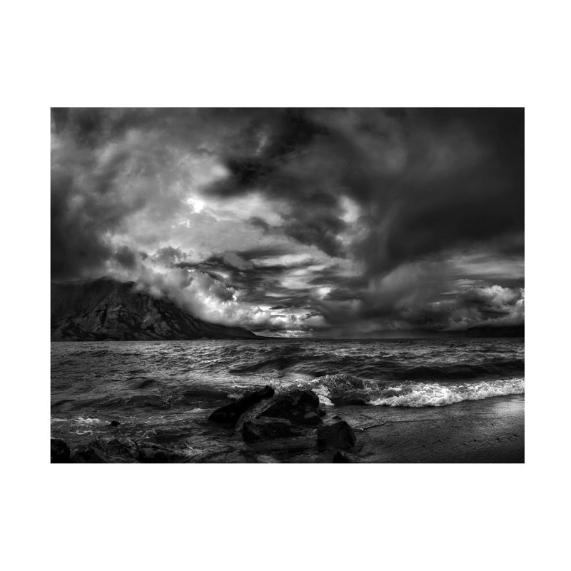 Art sur toile, juste avant la tempête, H 14 po x l 19 po