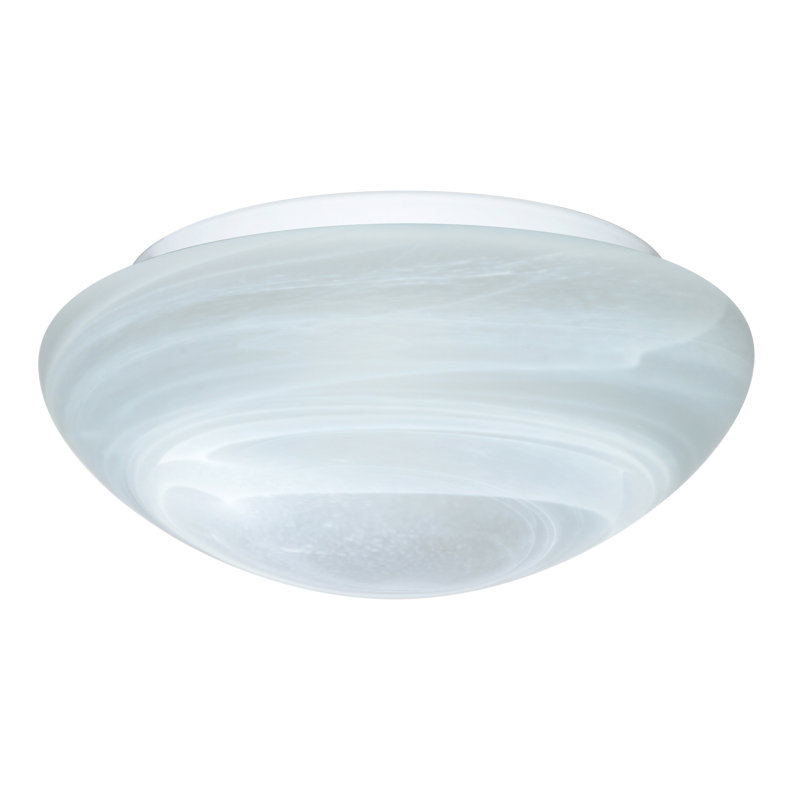 Bowmin Glass Flush Mount, 4.25" H x 10" W x 10" D