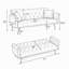 Canapé double pliable de 71 pouces en velours de style rétro américain pour petit salon, chambre à coucher et bureau