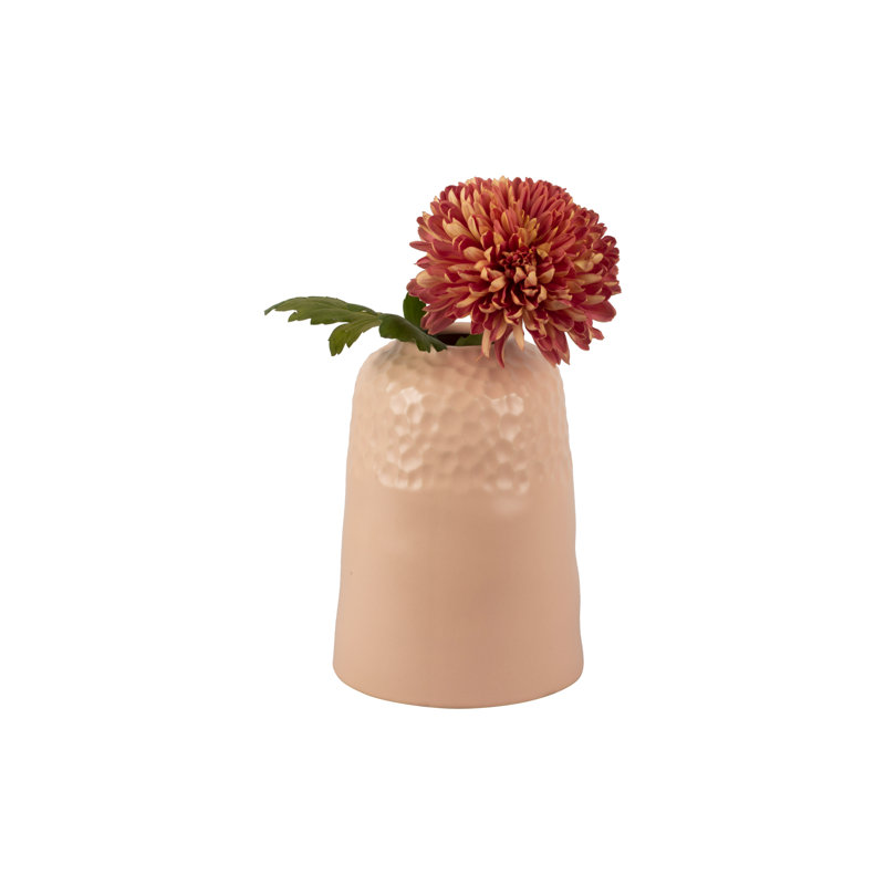 Ceramic Table Vase, Soft Pink, 28cm H x 19cm W x 19cm D
