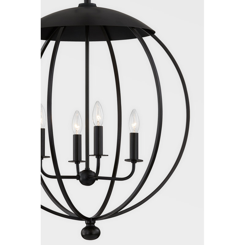 Wesley 4 - Light Chandelier, Aged Iron