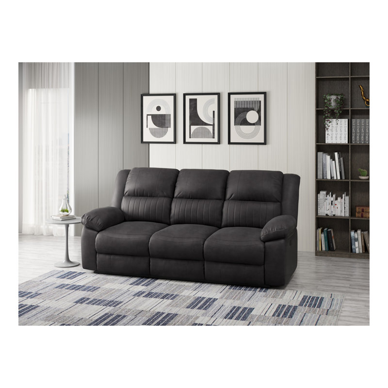 Black Reclining Sofa