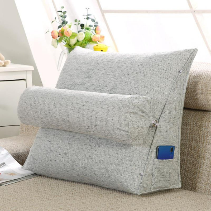 Coussin de dossier à dossier réglable Imitation, Gris clair