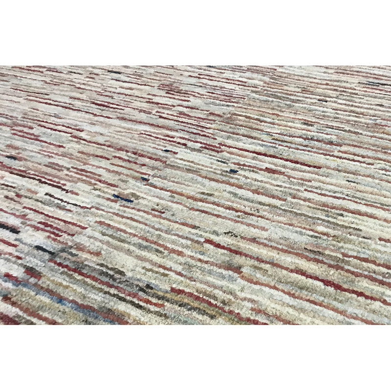 Tapis beige noué à la main de haute qualité