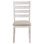 2 chaises de salle à manger 2 pièces, blanc grisâtre, revêtement, structure en bois, transitionnel, hauteur de l'assise: 39 po, profondeur de l'ensemble: 41 po