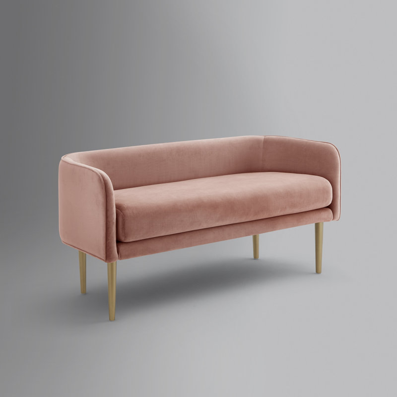 Banc rembourré 50 po, Rosé, Doré