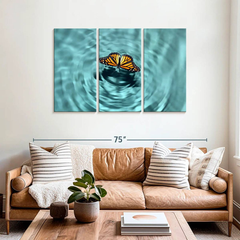 Butterfly Water, 36" H x 57" W