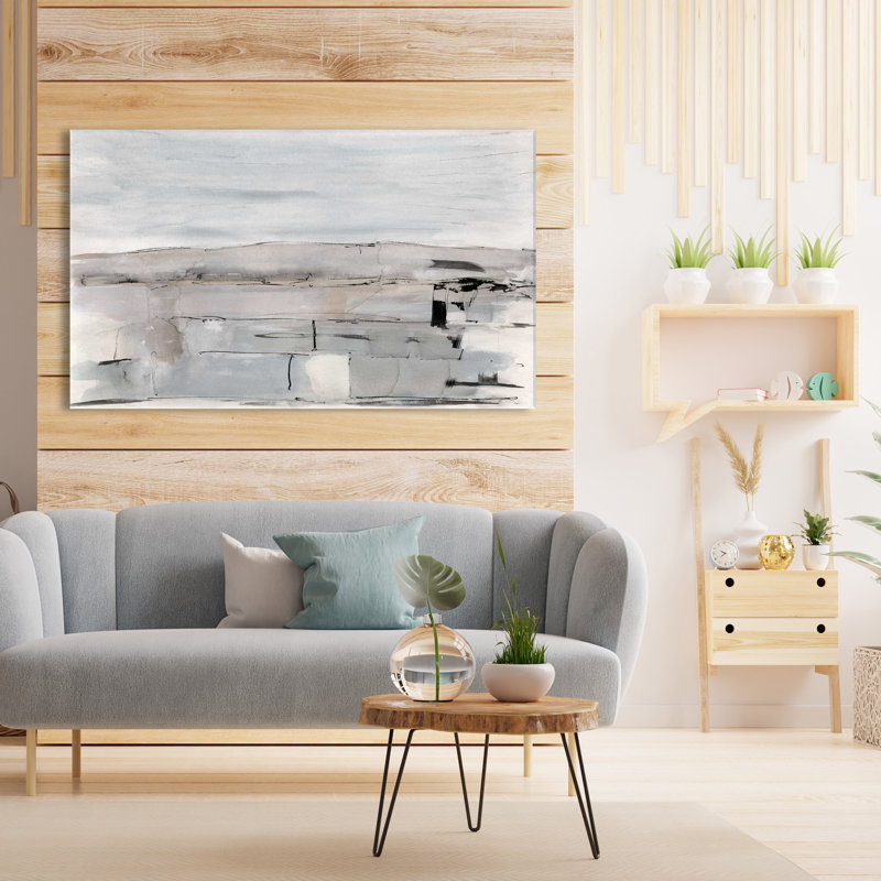 «Faraway Field» par Susan Jill - Peinture, L 30 po x H 18 po, Toile tendue